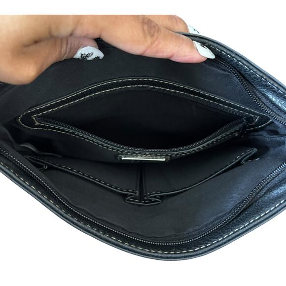 Rosetti Black/Gray Geometric Chain-Link Crossbody Purse - Picture 5 of 9